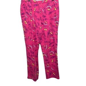 Disney Mens Pink Parks Cheshire Cat Elastic Waist Lounge Pajama Pants Size XL